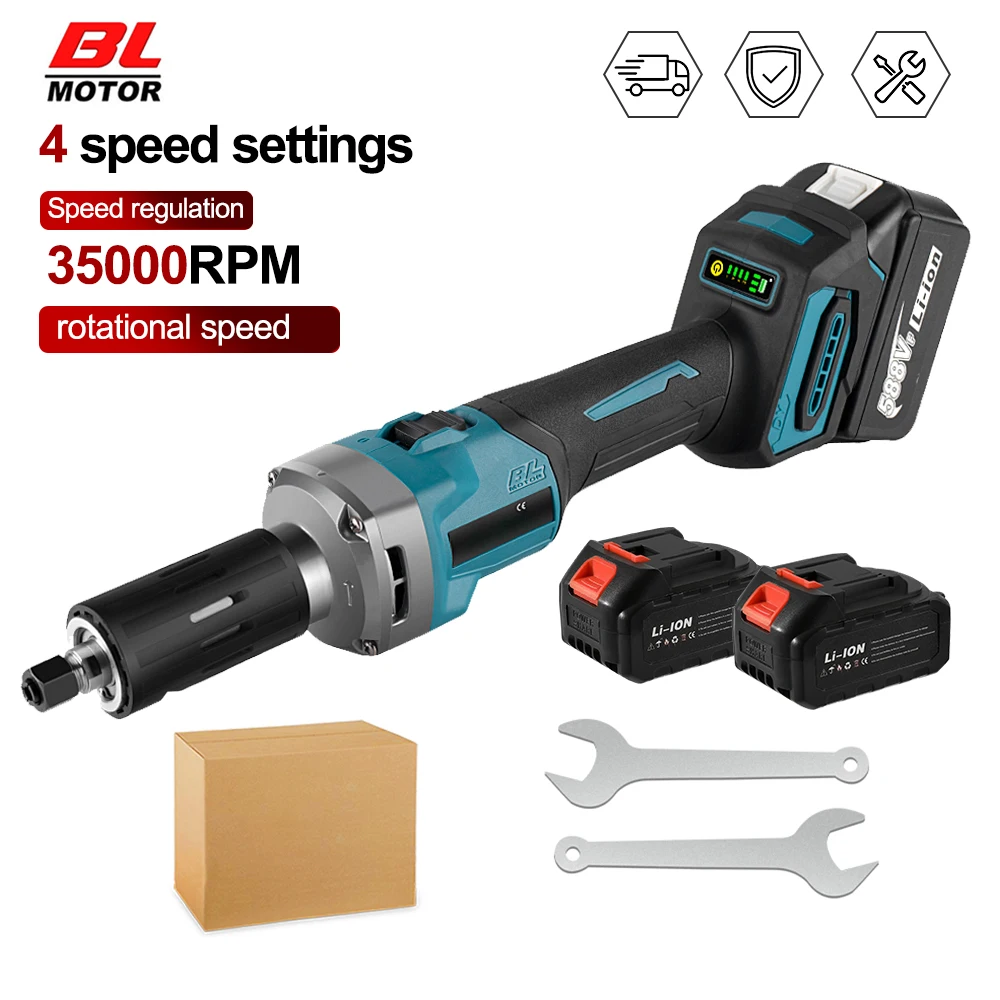 38-mm-bürstenloser elektrischer Schleifer, 2000 W, 35.000 U/min, variable Geschwindigkeit, kabelloses Rotationswerkzeug für Makita 18-V-Akku
