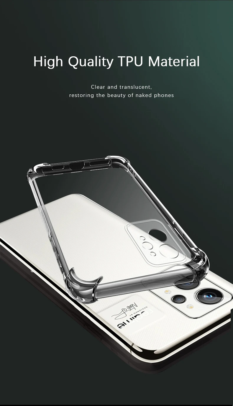 Luxuriöse, weiche, klare Handyhülle für OPPO Realme GT2 GT 2 Pro 2 Pro Explorer Master 5G Airbag, stoßfeste TPU-dünne Silikon-Rückseite – Detail 3