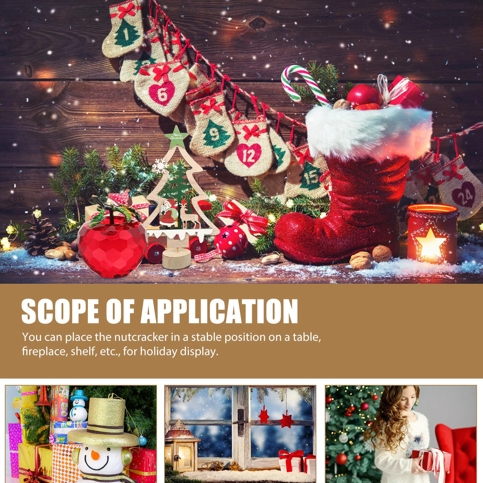 

Xmas Apple Decor Desktop Home Ornament Gift Party Supplies Decoration Bar Hotel Living Room Bedroom Office Adornment Crafts