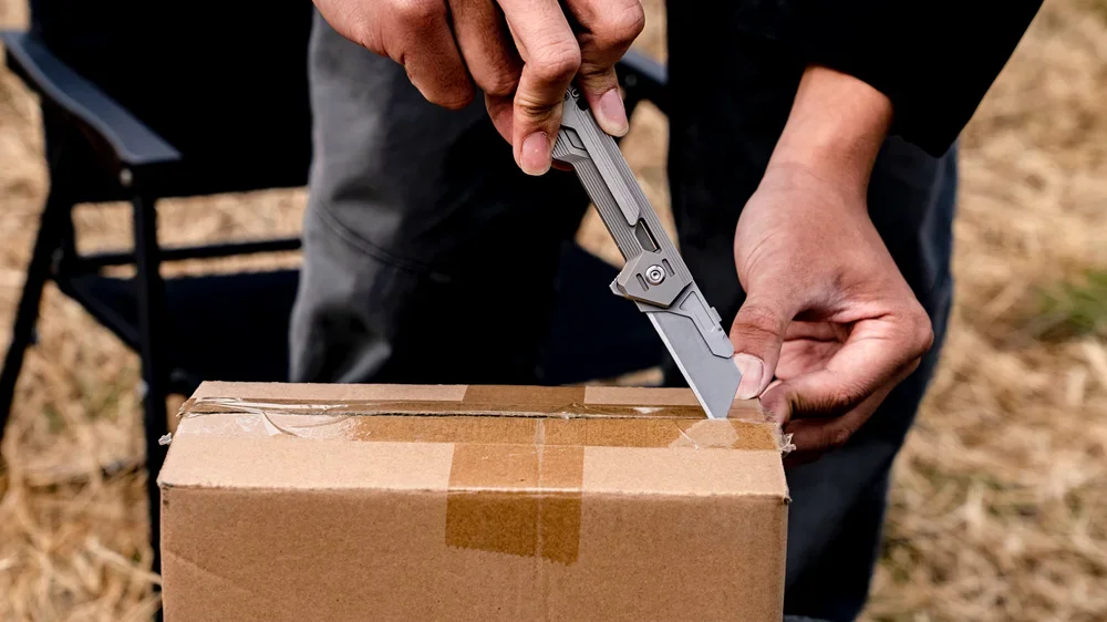 Titanium Alloy Pocket Cutter Knife Unpacking Camping Pocket Outdoor Tools Utlity Knife EDC