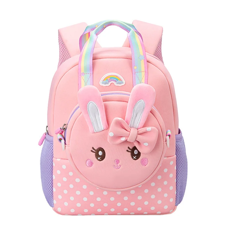 

New Cute Cartoon Unicorn Bow Rabbit Fashion Children School Bags Kindergarten Lightweight Girls Princess Backpacks for Students