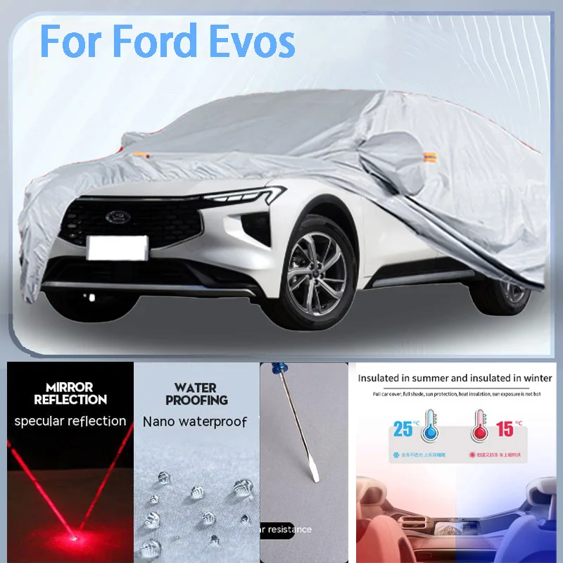 

For Ford Evos Full Car cover with UV protection and Winter Insulation roles,Rainproof,Snowproof Ati-frost properties.