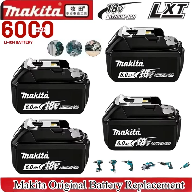 

Stable Output 100% Authentic Makita 18V 6.0Ah Rechargeable Battery Compatible BL1815 BL1845B Electric Cutting & Trimming Tools