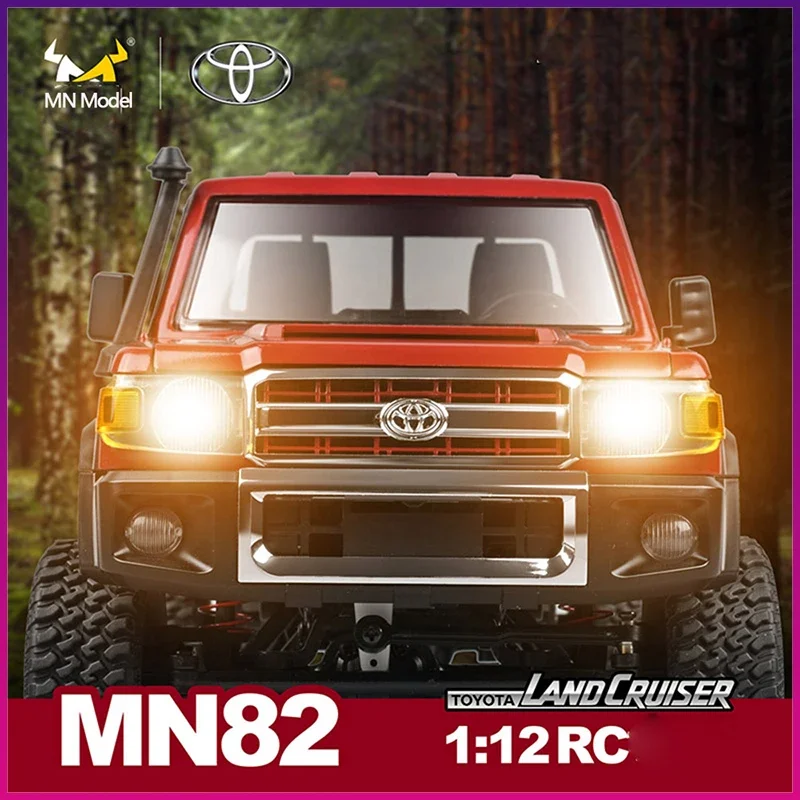MN82 1:12 Retro Rc รถที่มีไฟ LED Full-scale จําลอง LC79 Professional 4WD รีโมทคอนโทรลรถกระบะ RC รถบรรทุกของเล่น