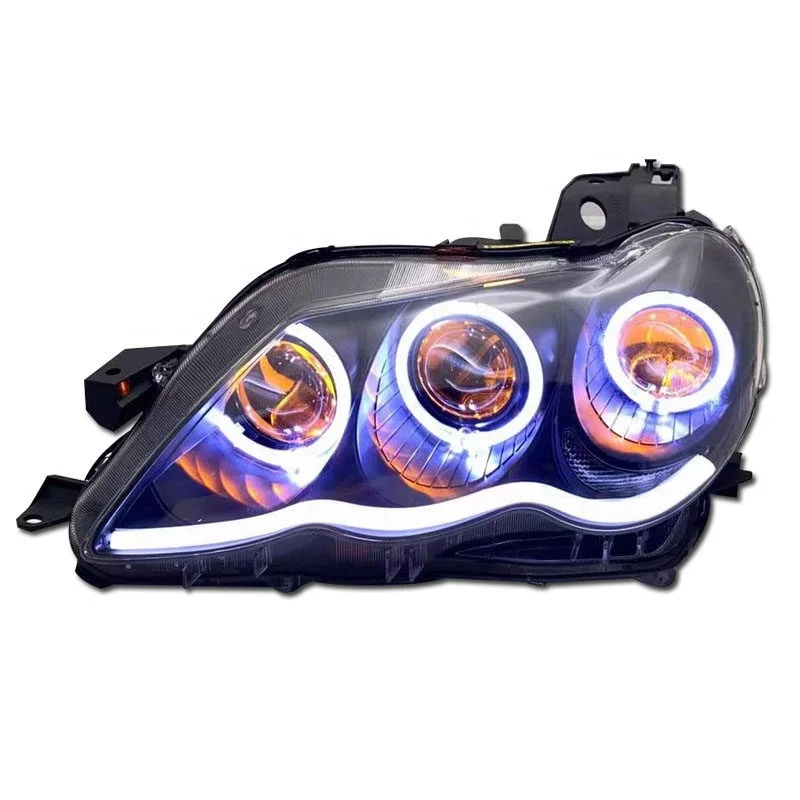 Upgrade Your Car For REIZ/Mark X LED Headlight Angel Eyes Bi-LED Projector Lens 2005-2009