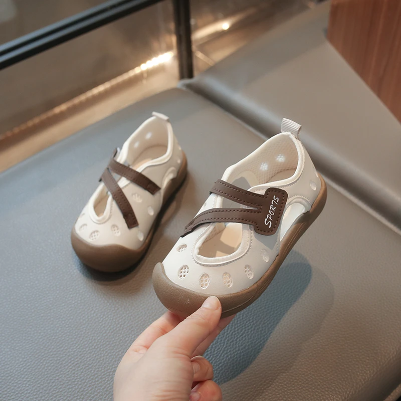 Summer Baby Girls Boys Casual Shoes Outdoor Children Cut-outs Shoes Breathable Non Slip Soft Sole Kids Toddler Shoes