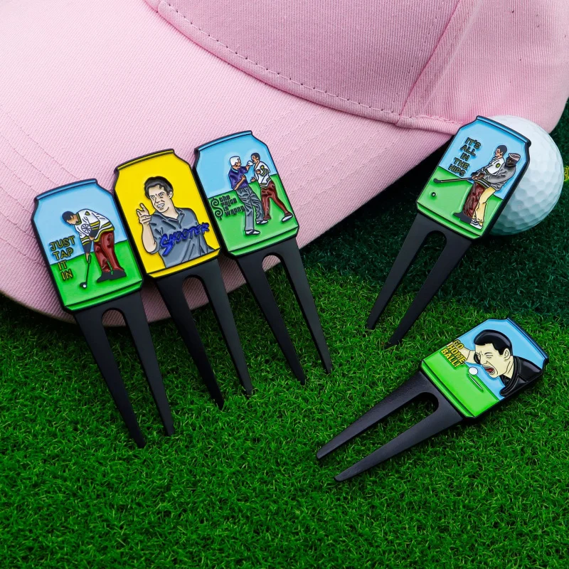 Golf Divot Tool - Fun Metal Golf Gift with Double-Sided Paint, Perfect for Golf Enthusiasts