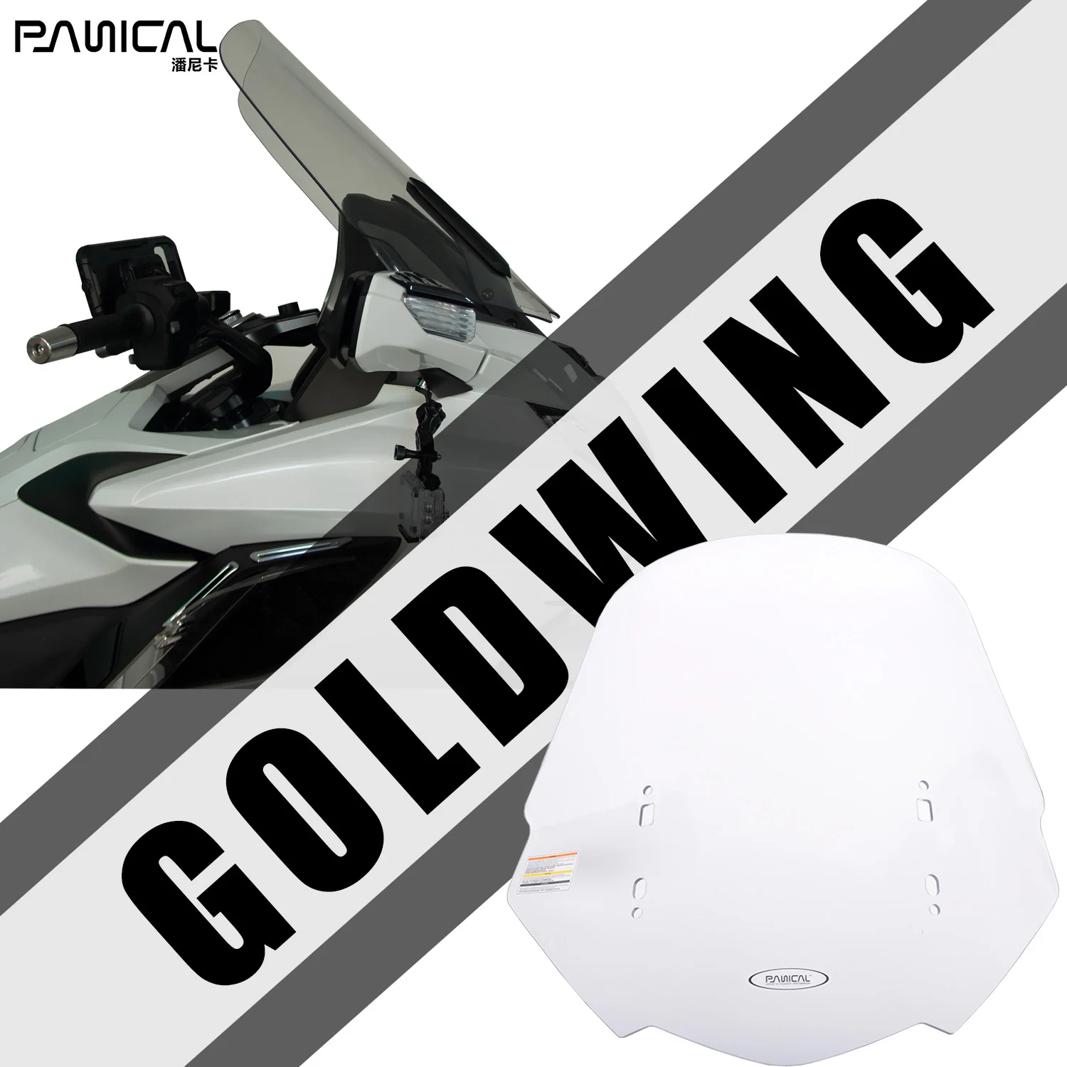 

PANICAL goldwing windshield for Honda Goldwing GL1800 F6B 2018-2025 Motorcycle air guide 23.2-inch air shield accessories