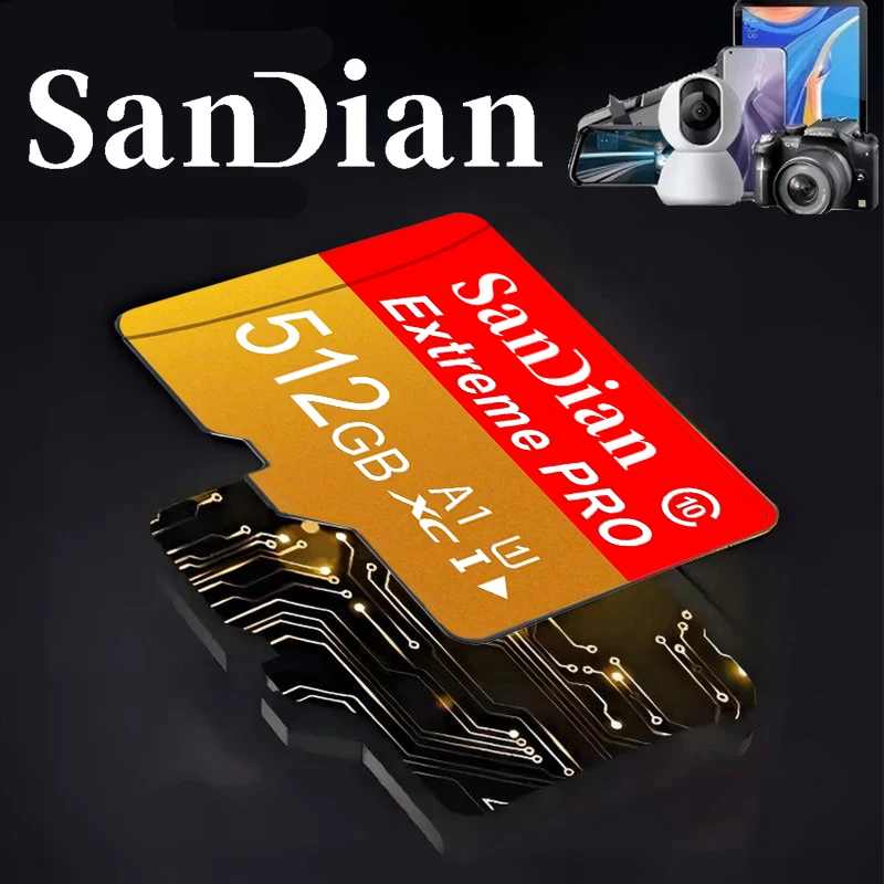 SD Cards 128GB Micro TF SD Card 256GB Memory Card 32GB TF Cards High Endurance V30 Class 10 for PC/Sport Camera/Drone Camera