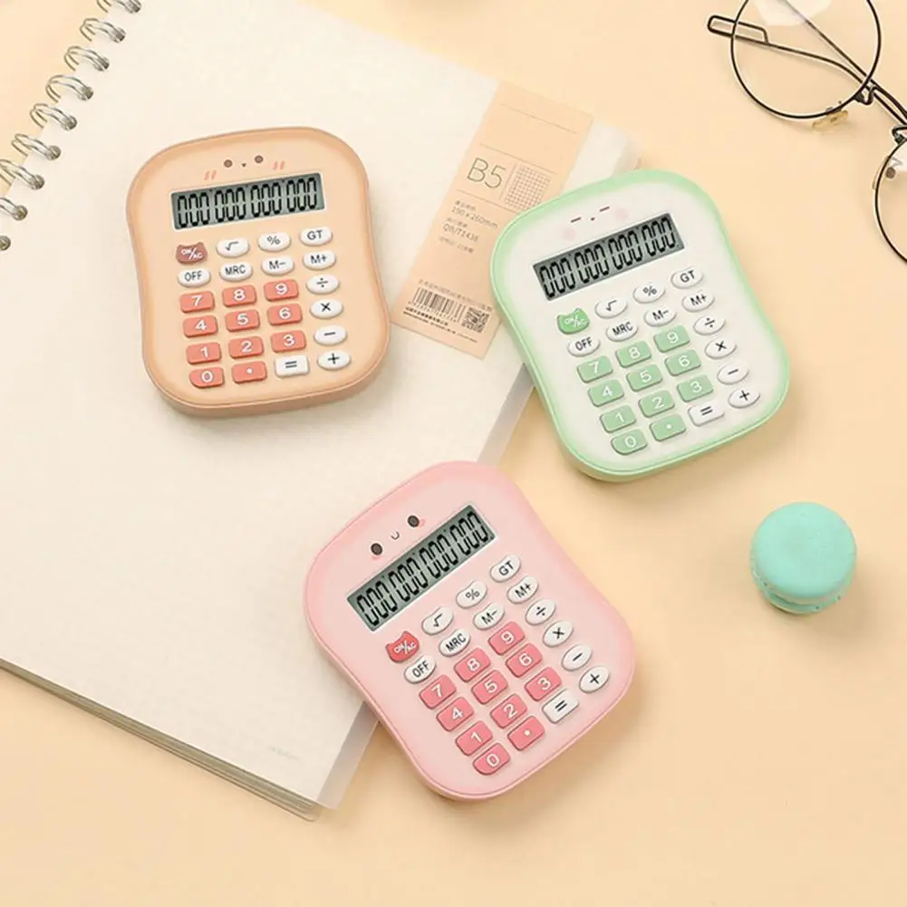 Small Size Calculator Colorful Battery Powered Calculator with Lcd Display Big Buttons 12 Digit Portable Calculator for Easy