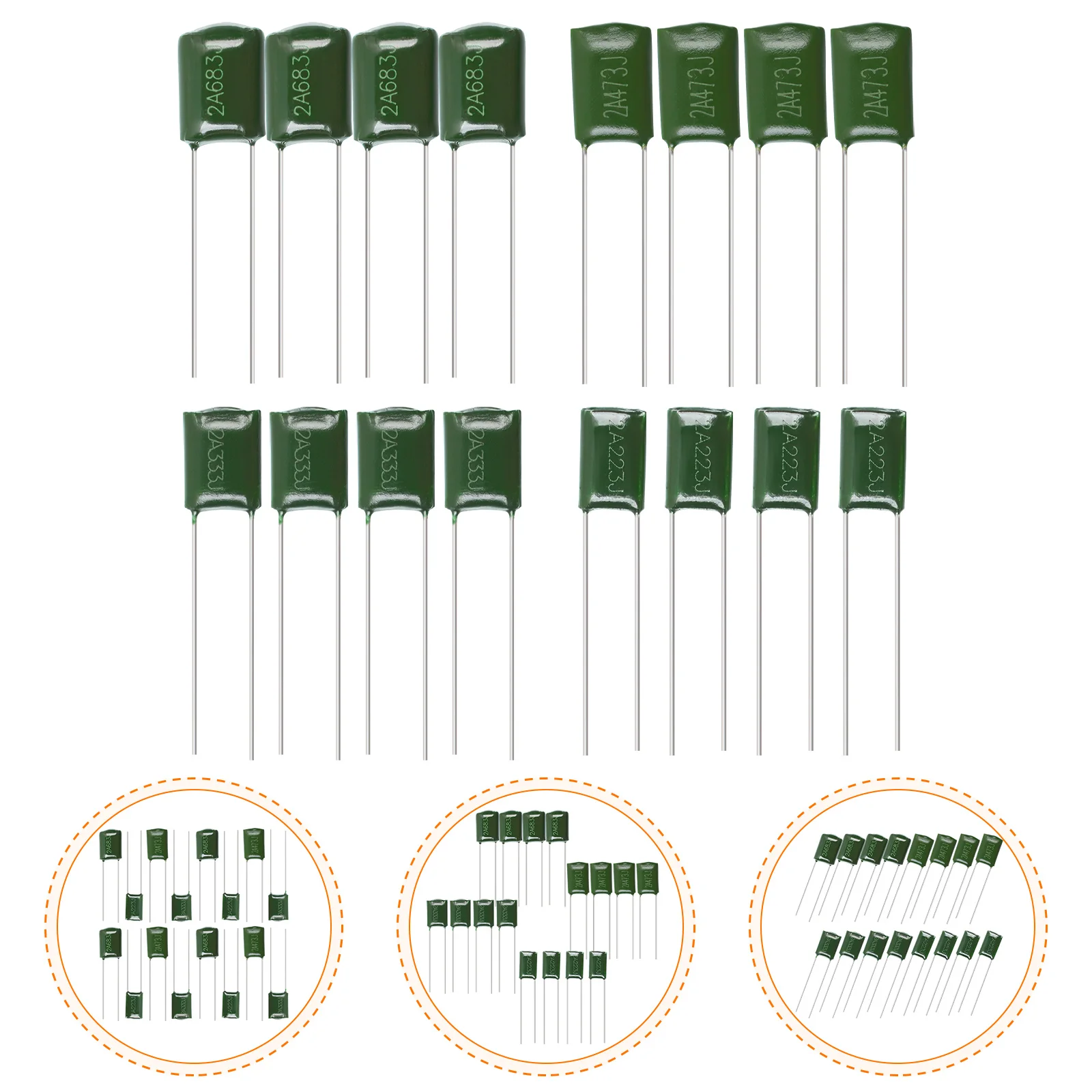 

16pcs Electric Capacitors Small Tone Capacitor For Bass Guitar Replacement Guitar Supplies Long Lasting Durable Instrument Parts