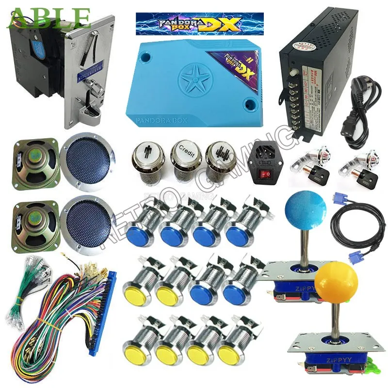 2021 New Pandora arcade DX 3000 in 1 Cabinet Retro Arcade games DIY Kit include Console Machine 8 Way Joystick light Button