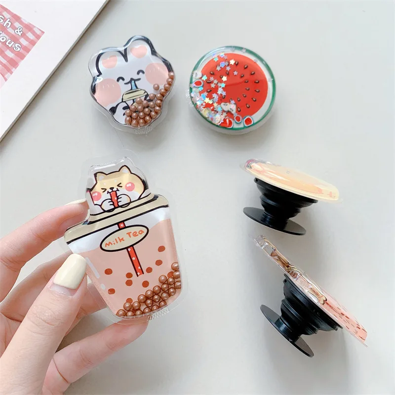 الكرتون الرمال المتحركة كعكة وسادة هوائية الهاتف جبل الخلفي ملصق قابل للسحب الضروري كسول حامل سطح المكتب لمشاهدة الدراما المضادة للانزلاق