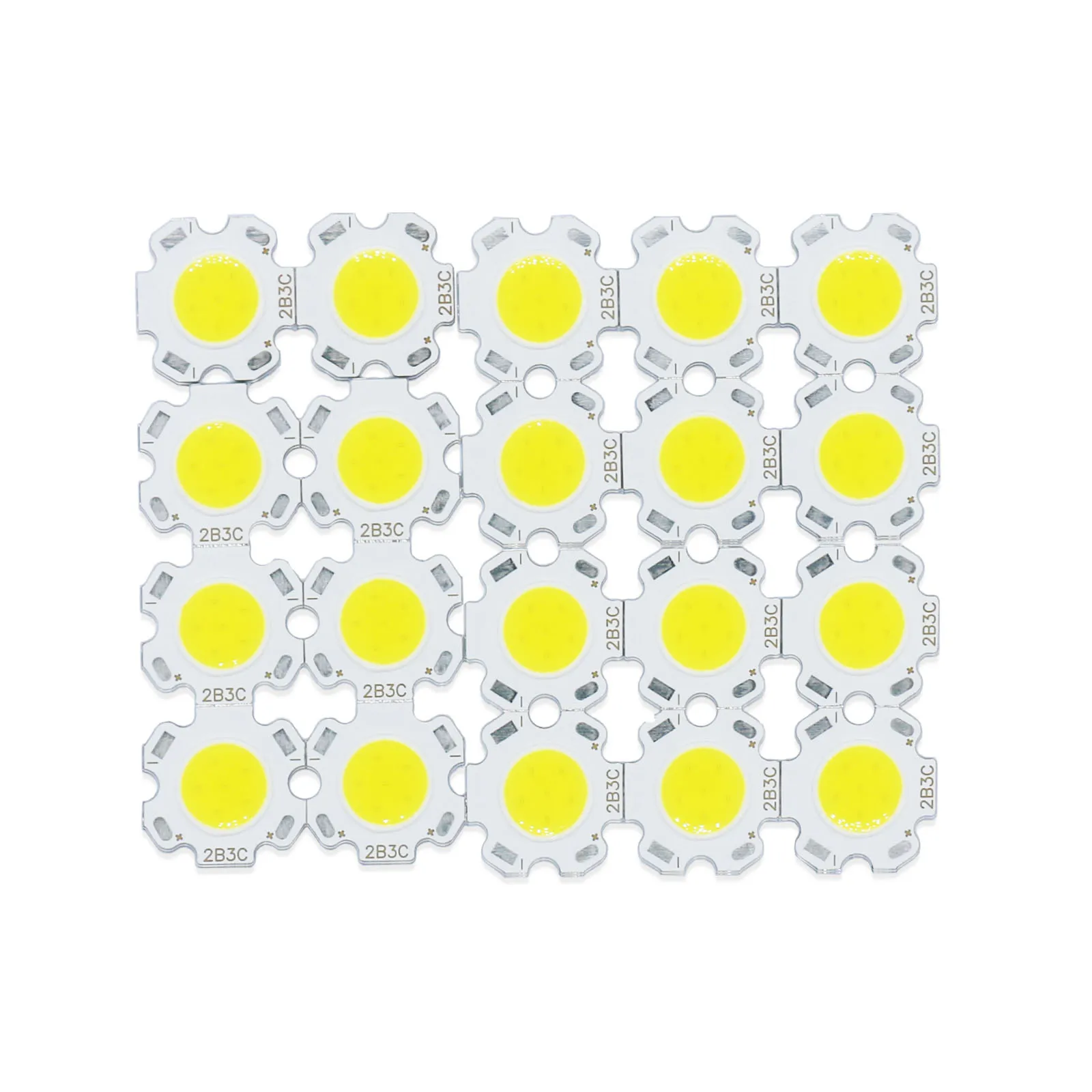 20pcs High Power LED COB Light Bulb 250mA 20MM Ra≥70 3W 5W 7W 10W Warm LED Source Chip Light Lamp SpotLight Downlight Lamps DIY