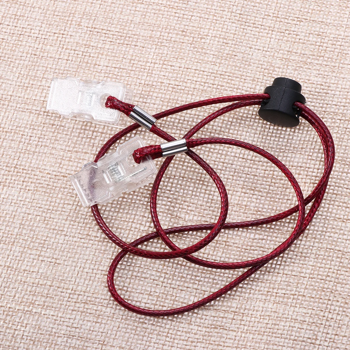 

5pcs Napkin Clips Durable Lightweight Portable Strong Texture Home Dining Hall Use Polyester Chains Spring-Loaded
