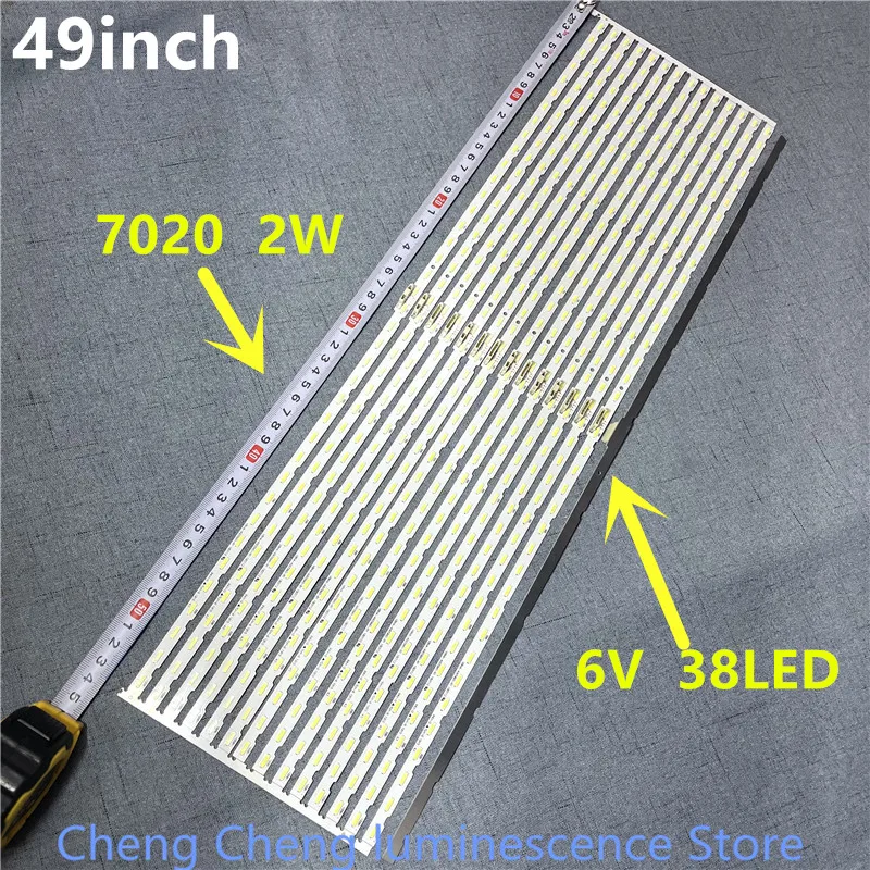 FOR 49inch  V8N4-490SM0-R1 BN96-46045A UN49RU8000 QN49LS03RAFXZA LH49QBREBGCXZA LH49QMREBGCXZA 38LED 6V 530MM