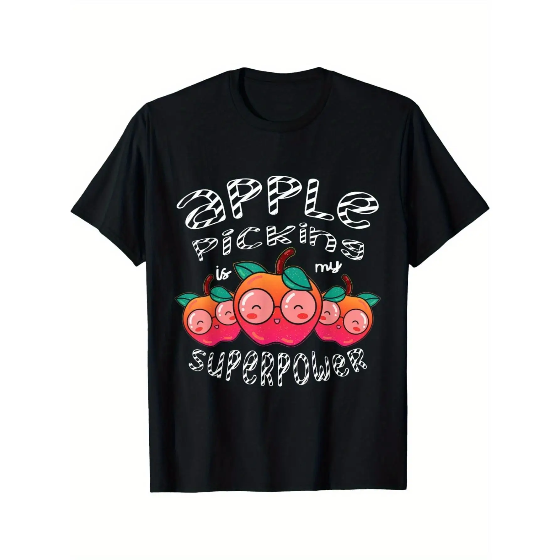 

Apple Picking Is My Superpower T-Shirt, Funny Fall Harvest Tee, Autumn Family Trip Outfit for Women