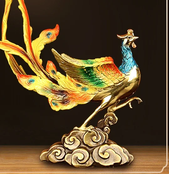 Phoenix ornaments, living room, office desk, Ruifeng Chengxiang handicrafts, opening, moving, new home, wedding gifts