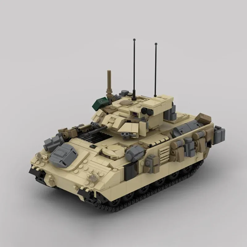 

MOC Armored M2A2 BRADLEY IFV Car Building Blocks Assault Vehicle Model M1151 WW2 Military Weapons Figures Bricks Kids Toys