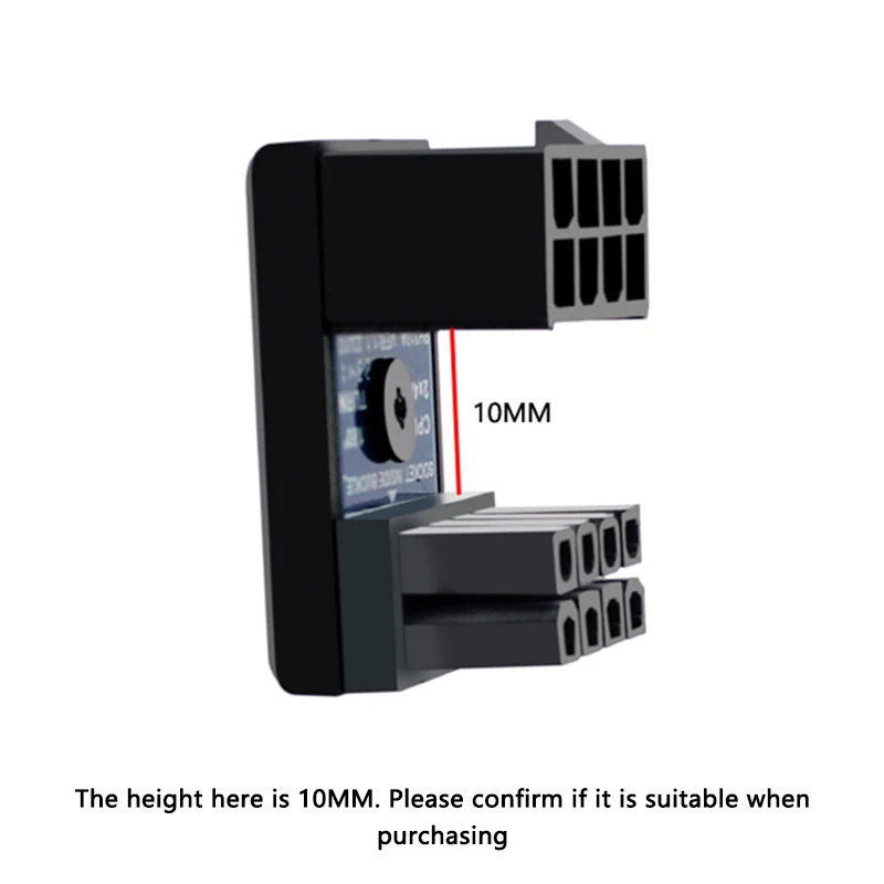 Motherboard CPU Power Adapter Board 180 Degree Angle 8 Pin CPU Power Connector for PC Computer
