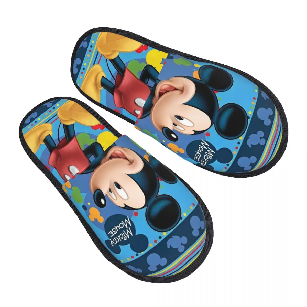 

Летние пляжные домашние тапочки с Микки Маусом, синие цвета морской волны, уютные шлепанцы из пены с эффектом памяти для гостиной, нескользящие