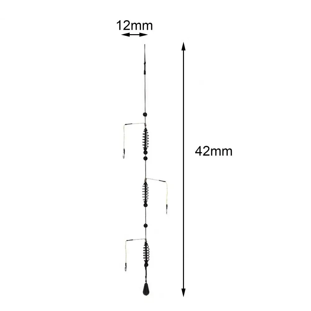 Practical Fishing Hook Durable String Hook Plating Fishing Baits Hook Spring Feeder  Sturdy