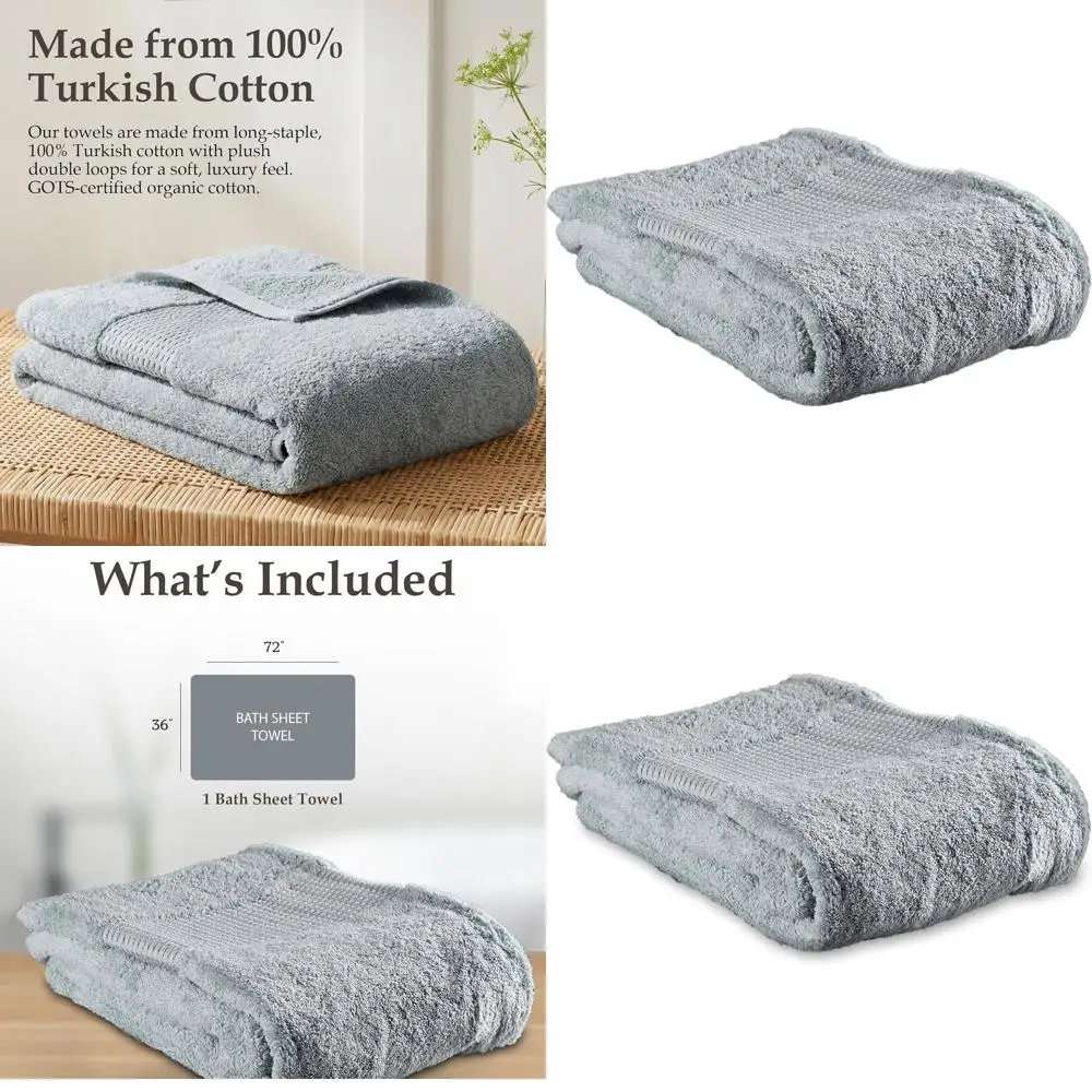 

Роскошное банное полотенце из органического турецкого хлопка 700 GSM, 36x72, мягкое и впитывающее, 1 шт., цвет минеральный зеленый