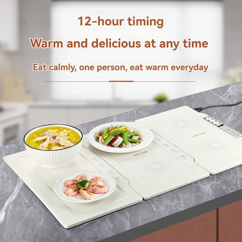 Smart Warming Board, Portable Hot Dish, Multi-functional Meal Insulation Board, Foldable Warming Dish Mat, Can Be Heated