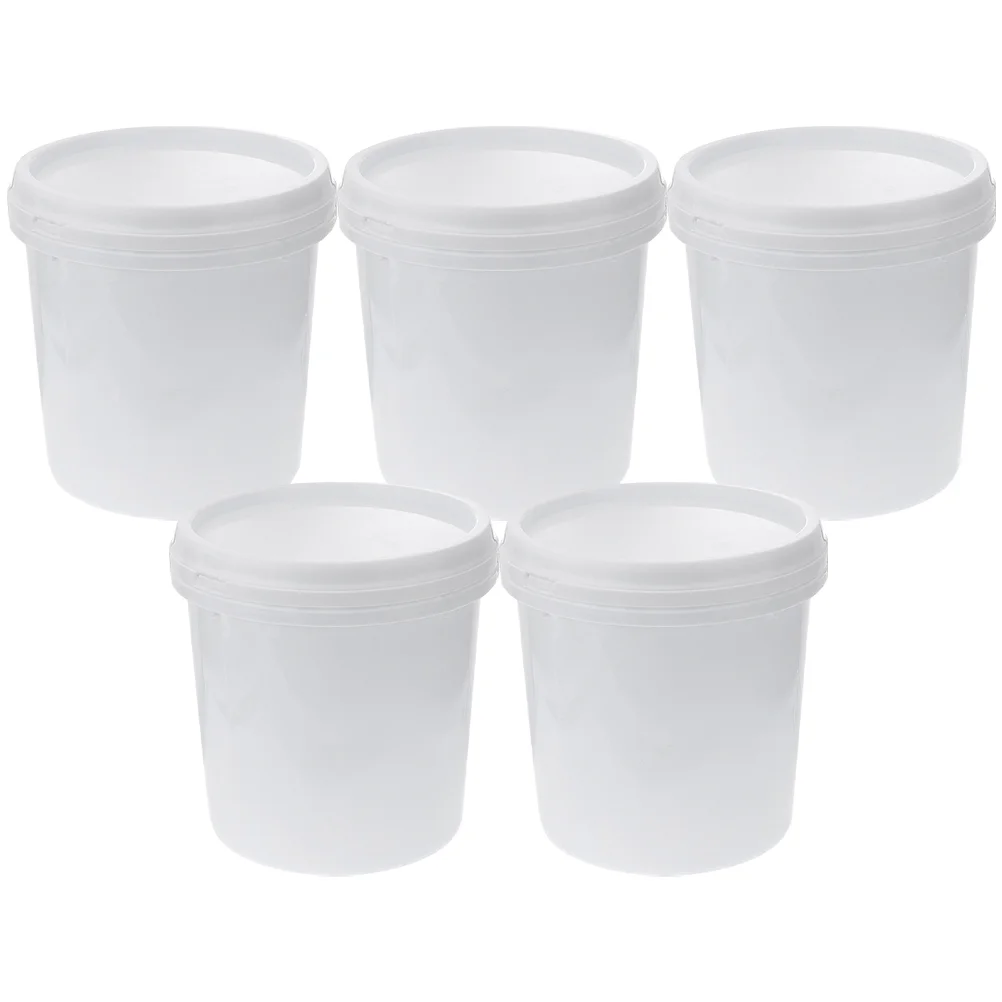 

5 Pcs Artificial Plastic Barrel Tubs Cocktail Bucket Toys Storage Water for Dormitory