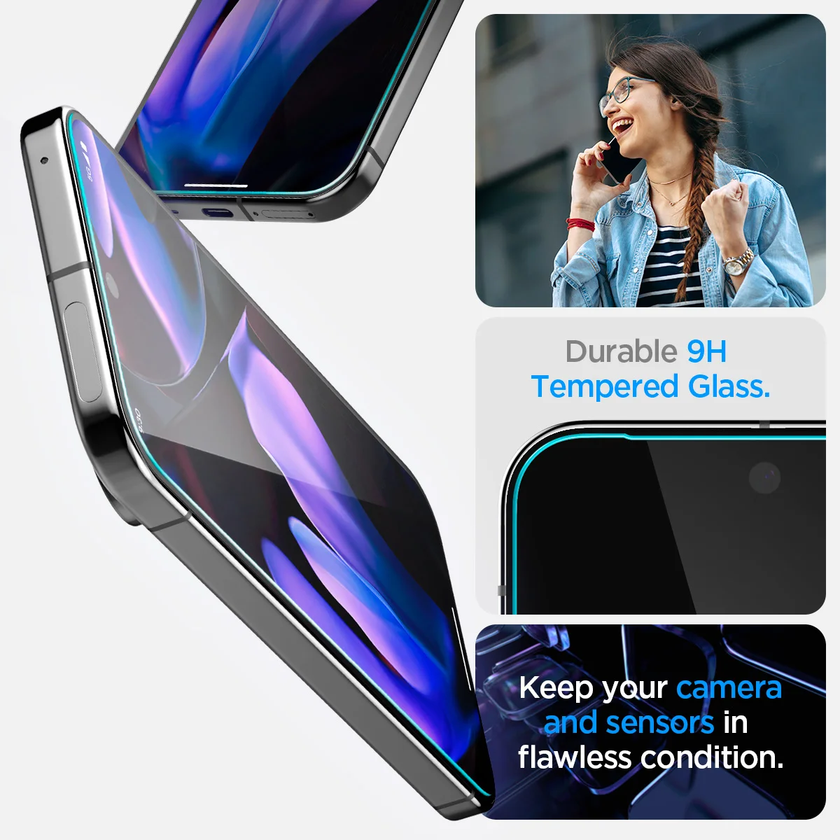 Spigen Glas.tR EZ Fit Folia Ochronna na Ekran do Google Pixel 10/9 Pro XL, 10/9 Pro, 10/9 — zdjęcie produktu 3