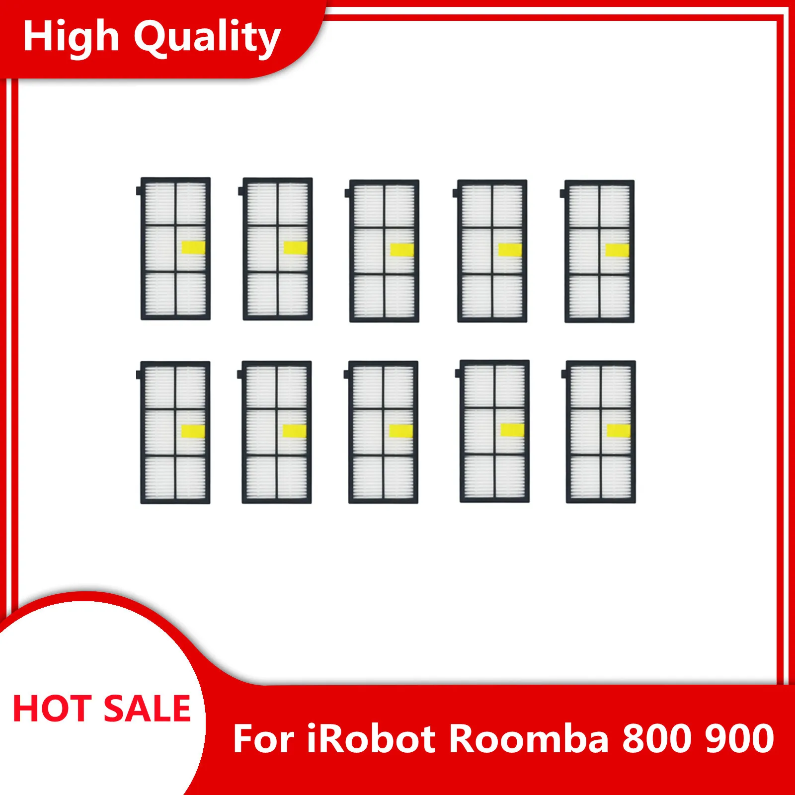 Filtro Hepa para irobot roomba série 800, 900, 870, 880, 980, acessórios de aspirador, 10 unid.