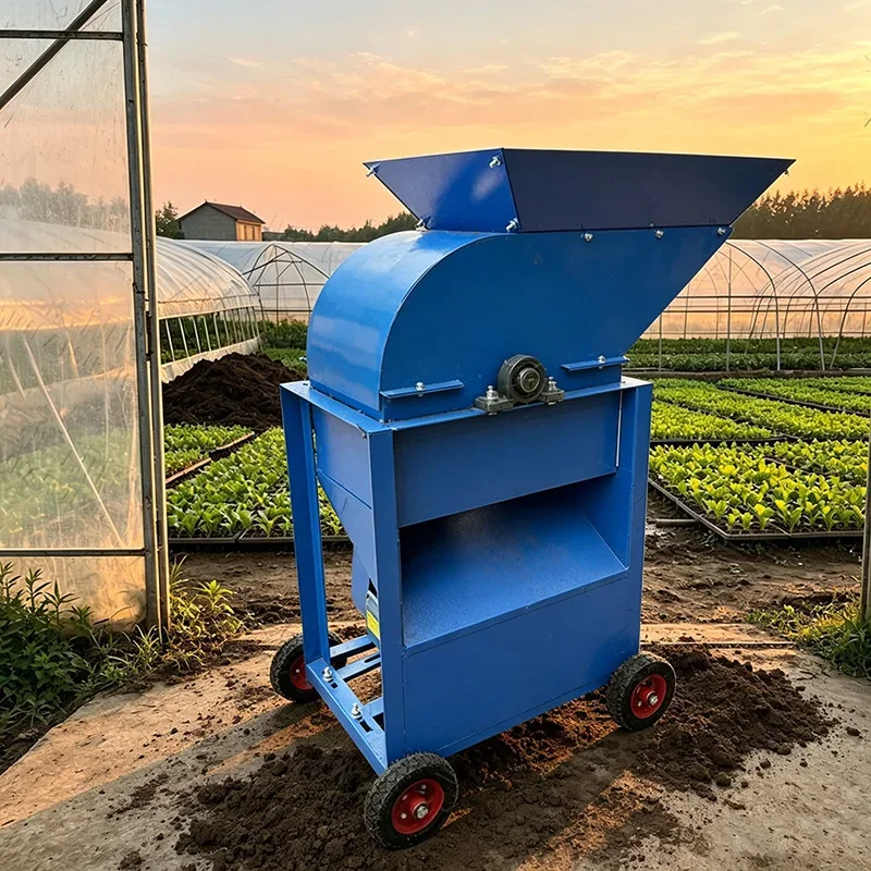 Portable Agricultural‑Shredder Gear Mobile Wheel‑Base Processor for Crop‑Straw‑Forage Organic Fertilizer Crushing Tasks