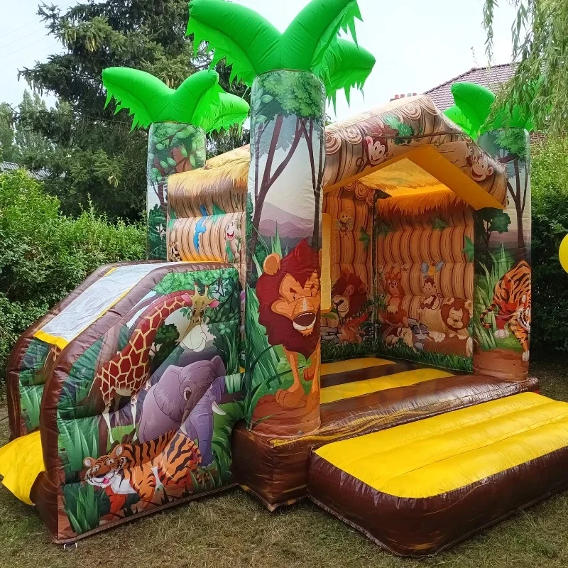Hot Sale Animal Zoo Theme Inflatable Bouncy Castle Kids Jumper House Party Jump Bouncing Jumping Castle for Kids Outdoor