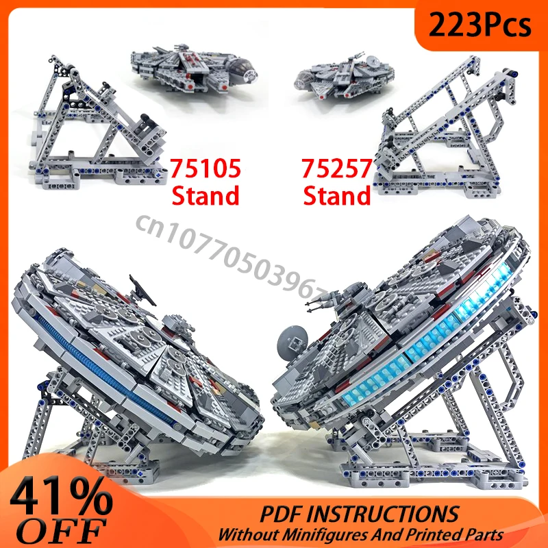 

The Display Stand for Millennium 75257 Falcon Vertical MOC Building Blocks Bricks Compatible for 05007 75105 Ultimate Collectors