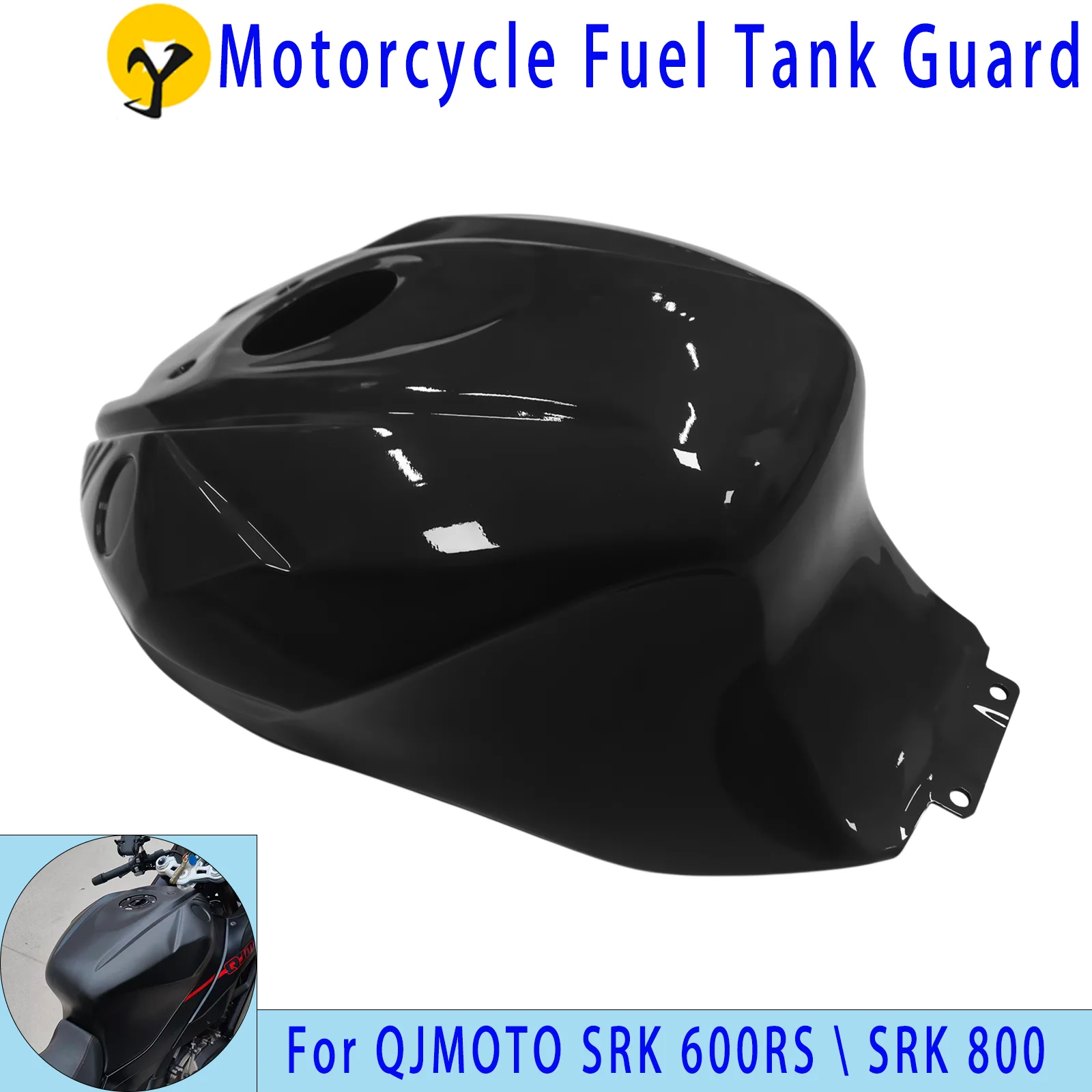 

For QJMOTO QJ SRK 600RS and SRK 800 Motorcycle Fuel Tank Covers, Fuel Tank Guard Accessories ABS injection molding