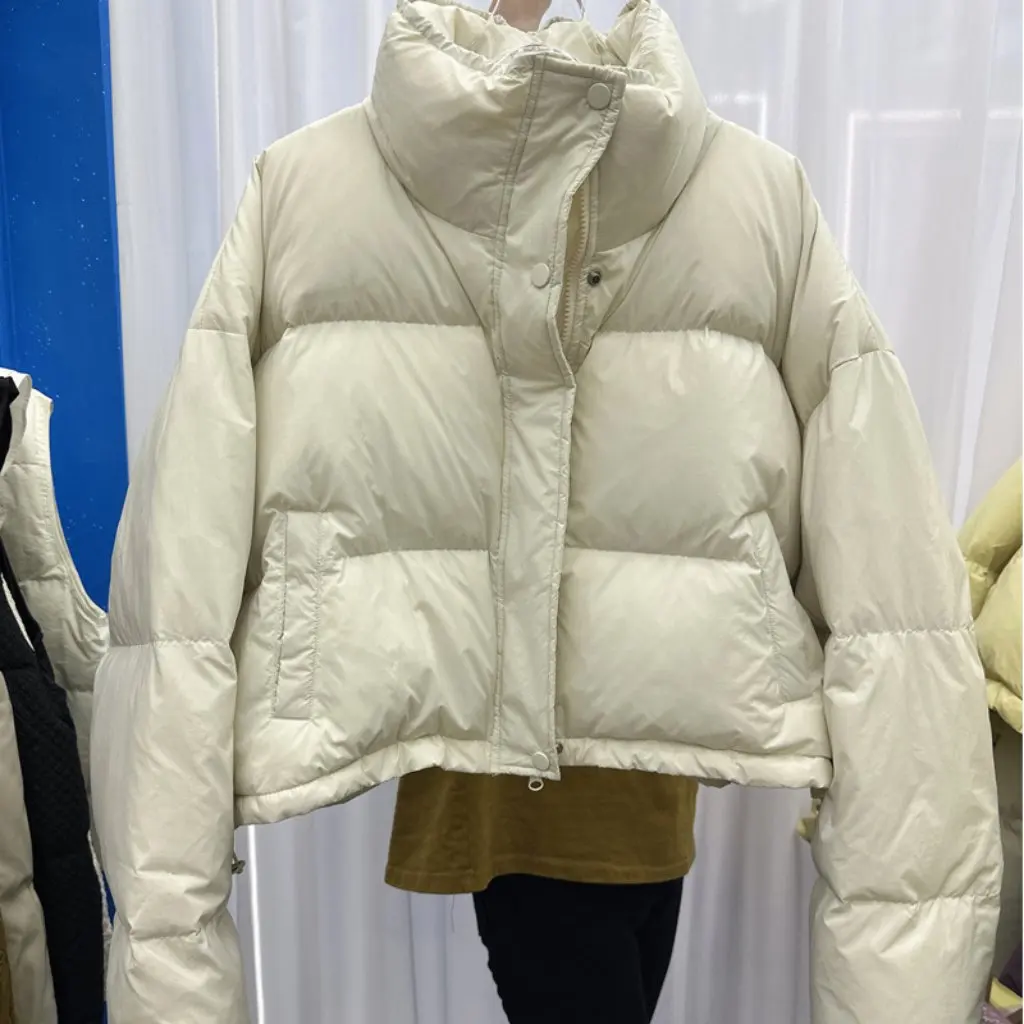 

Women's Cotton Jacket K-Style Short Loose Fashionable Slim Fit Stand-Up Collar Thickened Winter Trendy Clothing