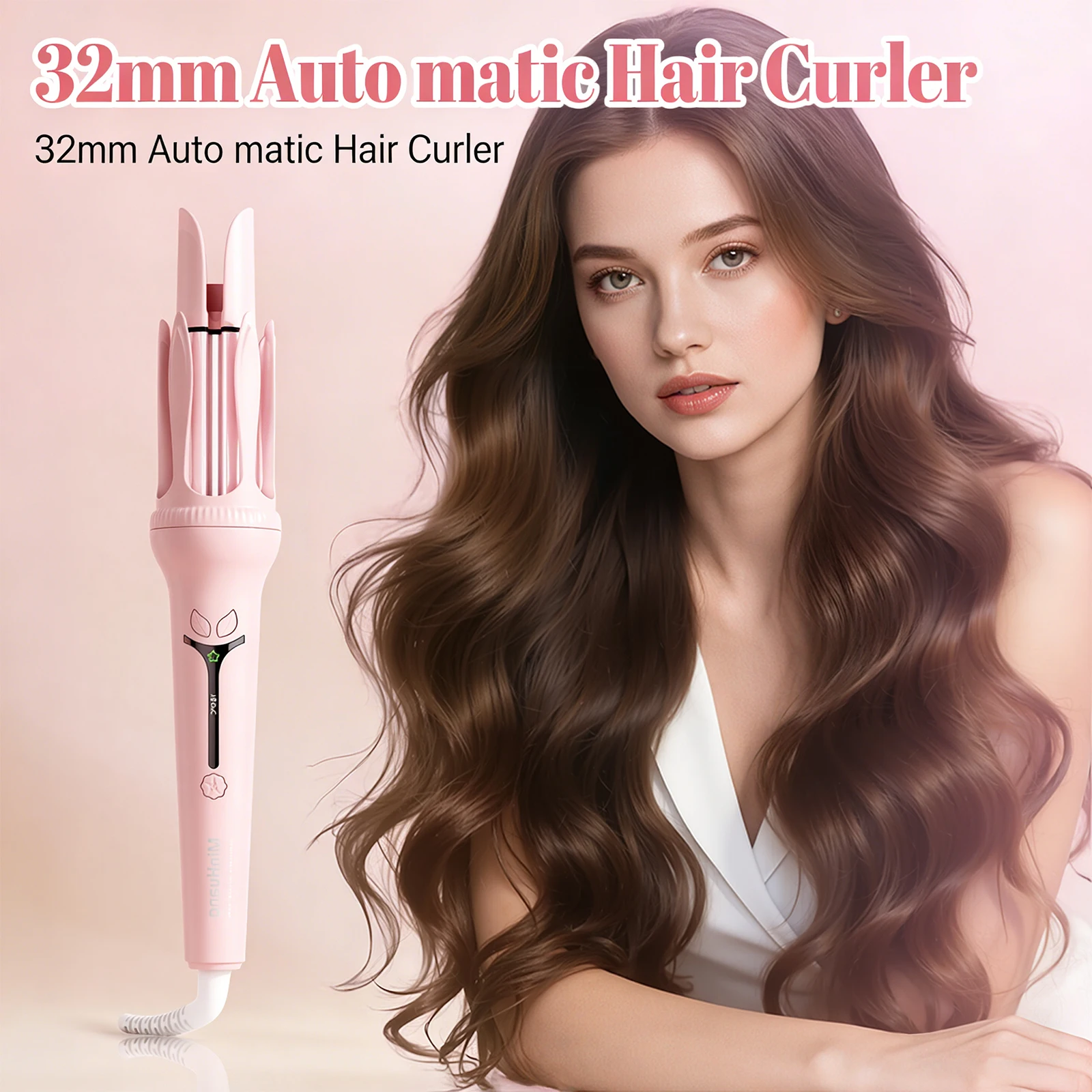 Automatic Hair Curling Iron Upgraded Anti Scald Ceramic Glaze Layer Timer Beep 30W Low Power Hair Styling Tools