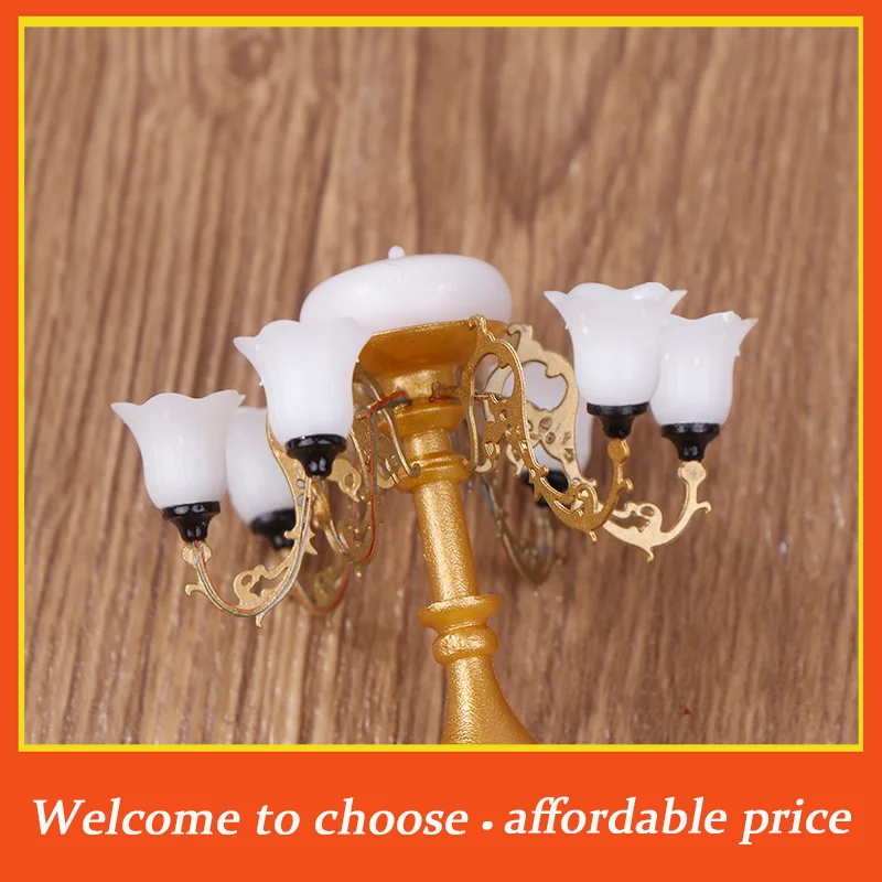

TH 1PC Mini Dollhouse Ceiling Lamp Wall Light Desk Lamp Mini LED Lighting Home Decoration Doll Furniture Toy Can Be Bright