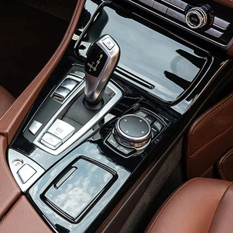For BMW 5 Series F10 Car Styling Interior Center Console Gear Shift Panel Decorative Strip Sticker Cover Trim Auto Accessories