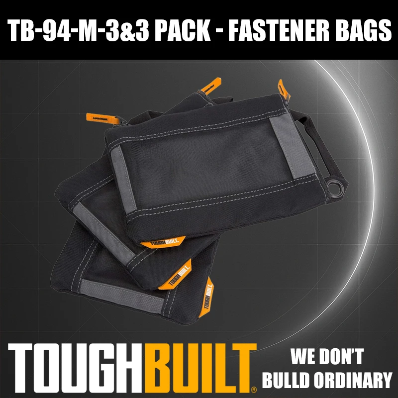 ToughBuilt TB-94-M-3 3-Piece Mesh Storage Organizer Tool Bag Set