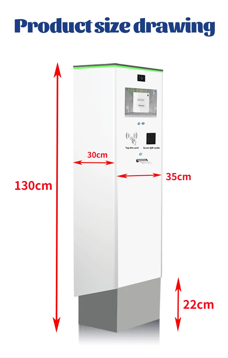 Automatic Car Parking System Self-Service Ticket Printing Aluminium Material Parking Equipment Lot Ticket Payment Machine System