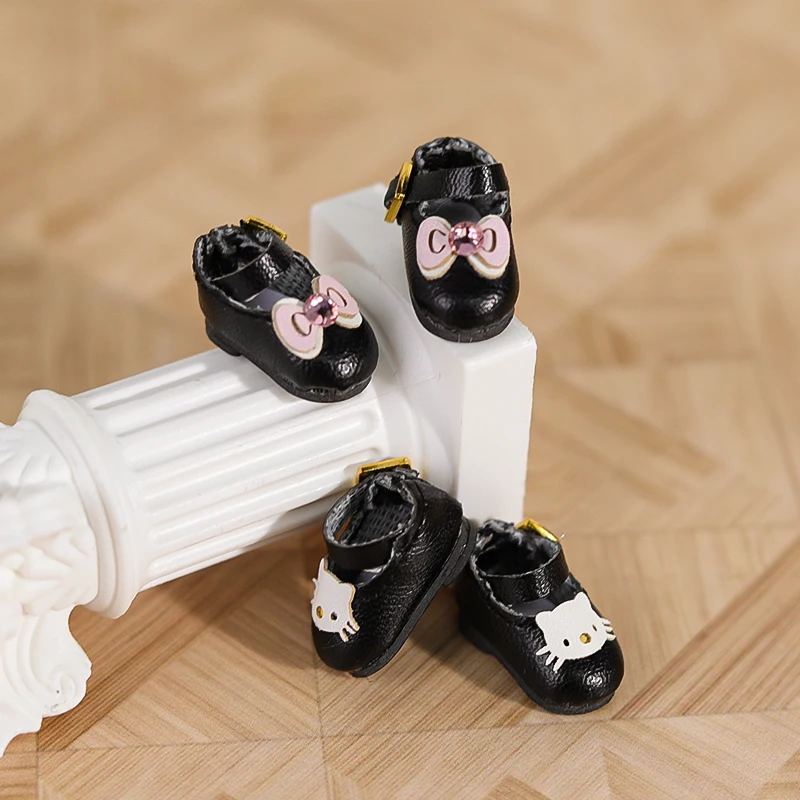 1 زوج من OB11 دمية حذاء طفل هريرة نمط لطيف أحذية رياضية 1/12 Bjd دمية الأحذية الديكور انفصال دمية المواد البلاستيكية #4