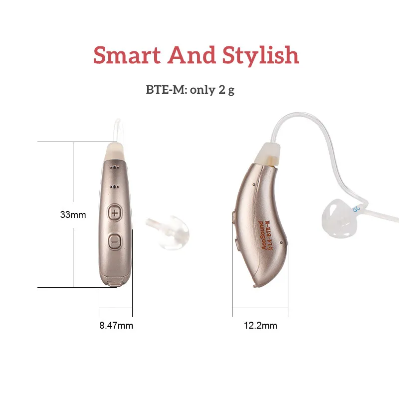 AcoSound 8 Channel BTE-M Digital Hearing Aids For Deafness Programmable Sound Amplifier For Elderly Audifonos For Hearing Loss