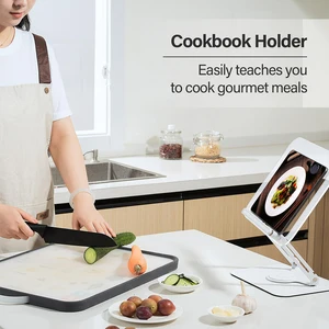 Einstellbare Lesebuchunterstützung, Buchständer, 360 ° -rotierende Basis, elastische Seitenclips, Faltungsdesktop Riser -Stand, neu Hauptverkaufsbuch - №4