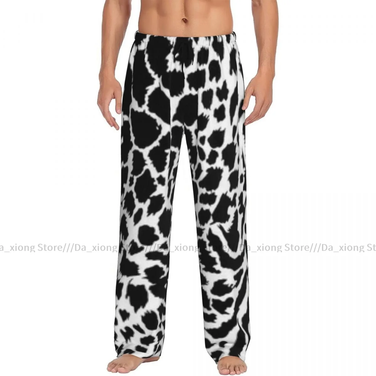 Men's Casual Pajama Sleeping Pants Leopard Lounge Loose Trousers Comfortable Nightwear