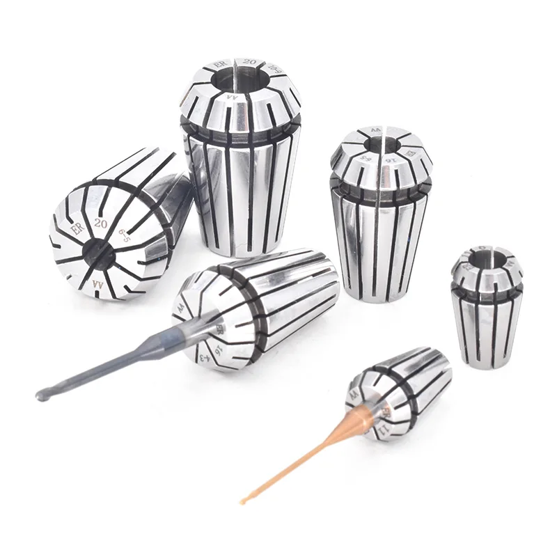 High precision AA grade 1pcs ER16 1-10mm 1/4 1/8 spring collet chuck for CNC machine Milling Lathe Tool machine spindle motor