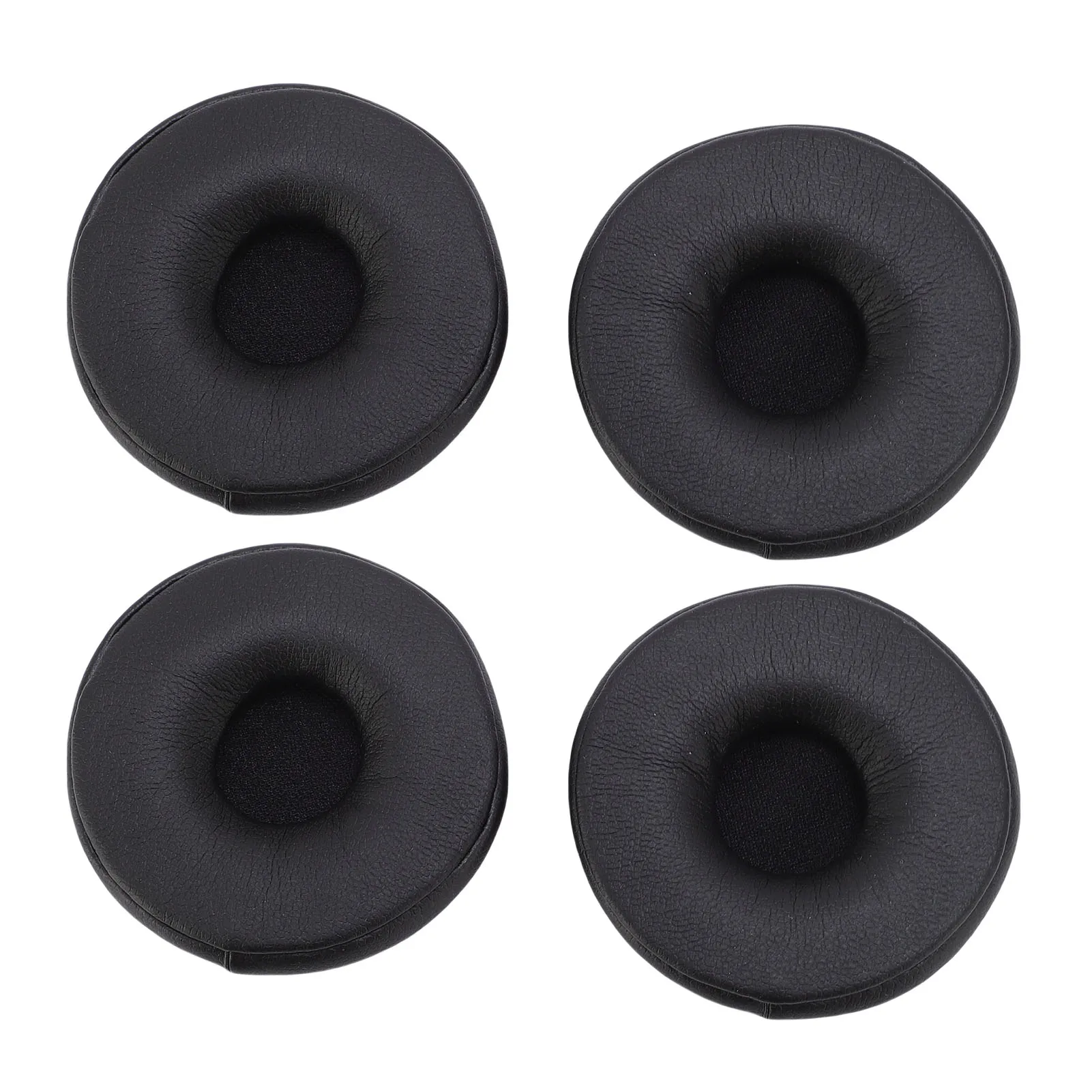2 paires de coussinets d'oreille de remplacement compatibles avec les casques Jabra Engage 55 65 75, en cuir protéiné et mousse à mémoire de forme