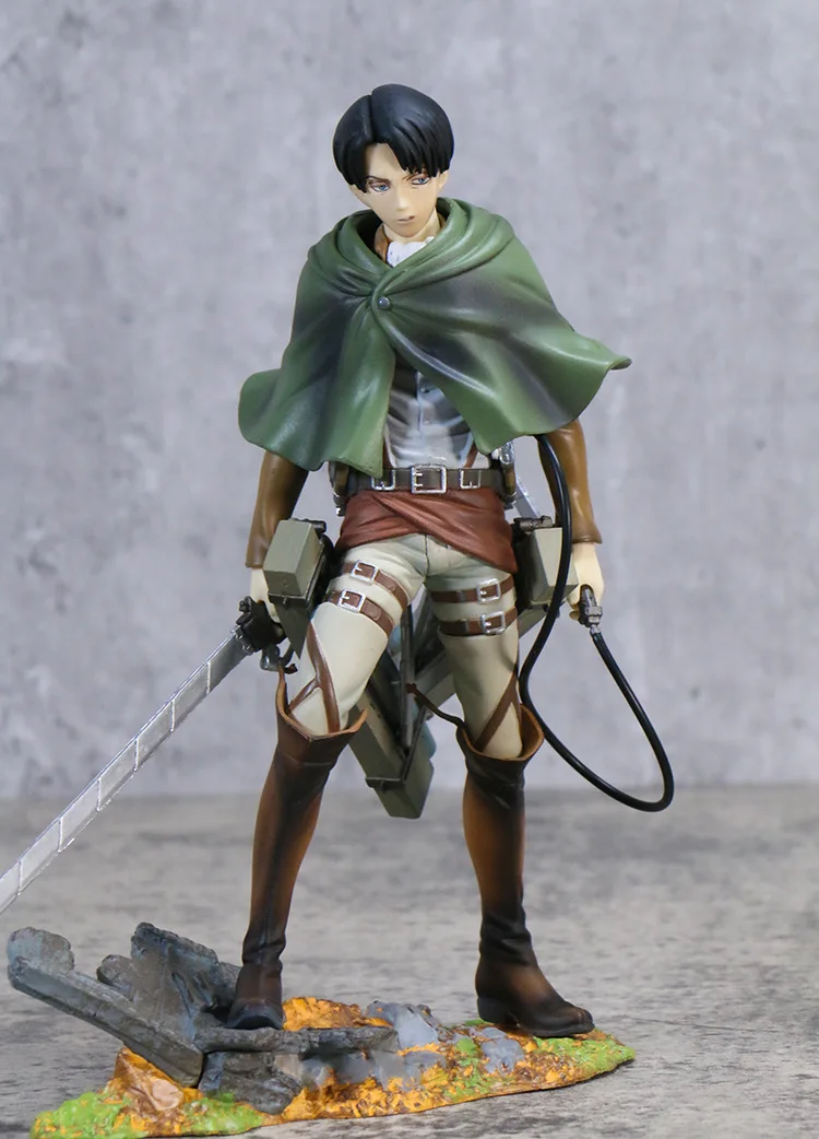 20cm New Figure Levi Ackerman Attack on Titan BRAVE ACT Levi Ackerman Action Figure PVC Collect Toys And Gifts