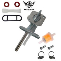 Aluminum Alloys Silvery Fuel Gas On Off Petcock Valve Switch 2001-2005 For Yamaha For Raptor 660R YFM660R