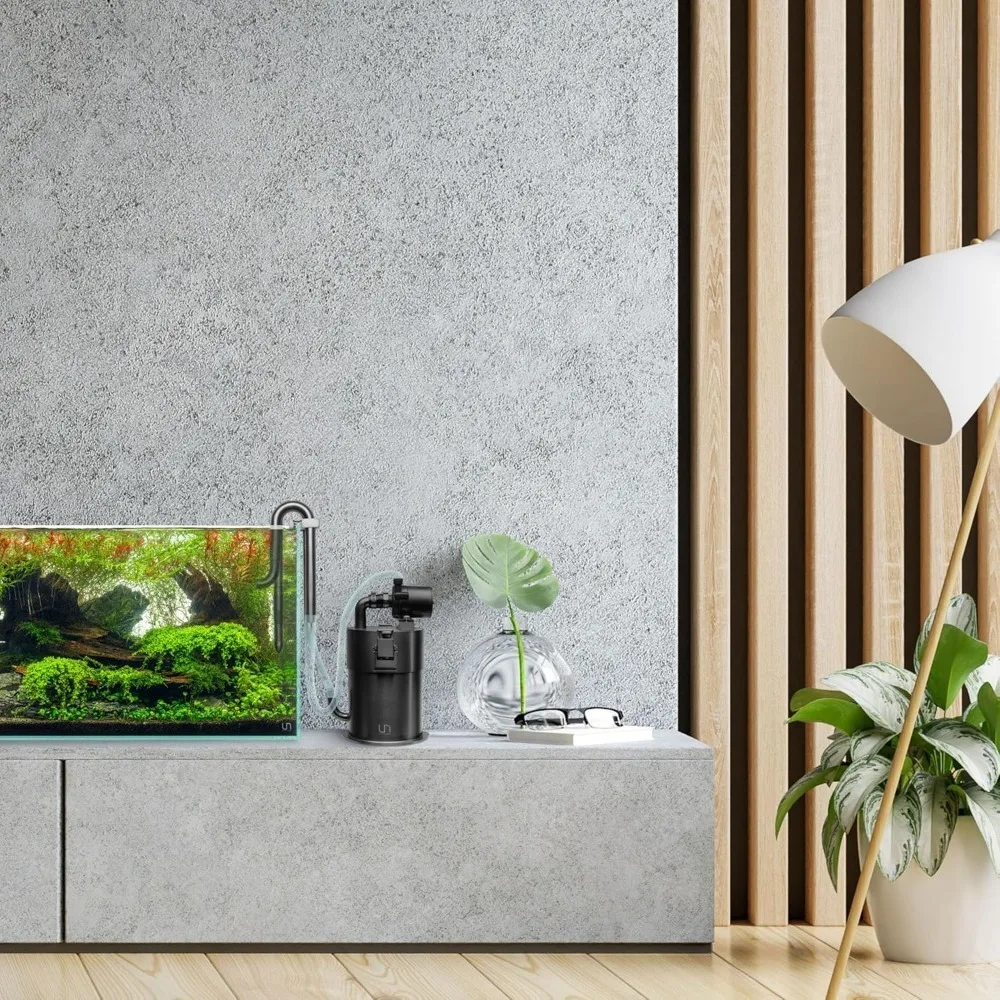 ملحقات الفلتر/فلتر حوض السمك من الفولاذ المقاوم للصدأ - مرشحات خزان الأسماك المعدنية مع مرشحات ميكانيكية وبيولوجية، لسطح المكتب/الخزانات